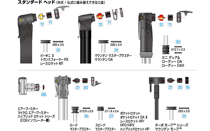 補修パーツ トピーク ポンプ リビルド キットサブ画像4